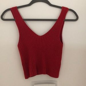 Red Knit Tank top from Brandy Melville